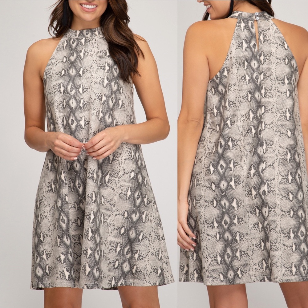 NWT She and Sky Wild Passions Snakeskin Dress